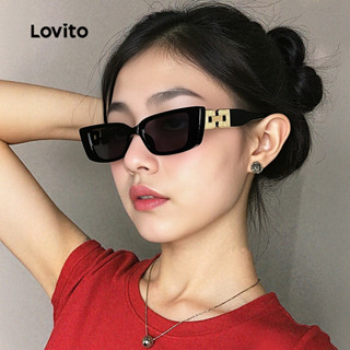 Lovito  แว่นกันแดดพื้นผิวหรูหรา LFA111264
