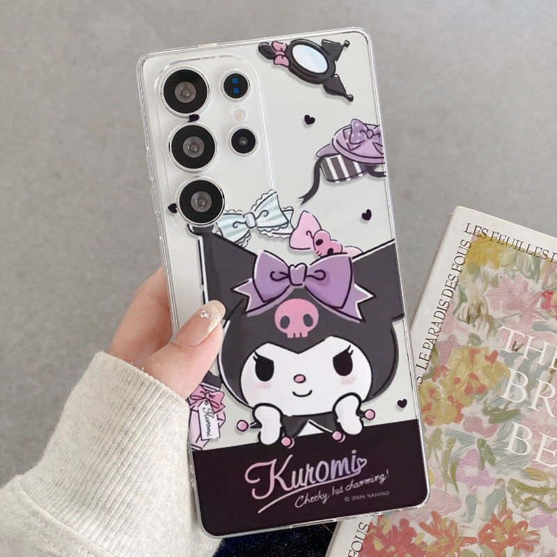 SAMSUNG Sanrio Kuromi Y2K Dark หวานเคสโทรศัพท์สําหรับSamsung S25 S24 S23 S22 S21 S20 Ultra/Plus 25FE