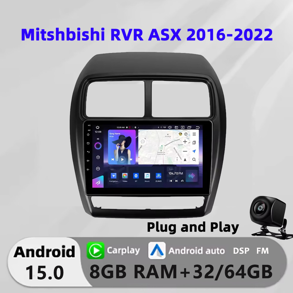 Honxun เครื่องเสียงรถยนต์หน้าจอสัมผัส android หัว 9 นิ้ว 8G + 64 สําหรับ Mitshbishi RVR ASX 2016-202