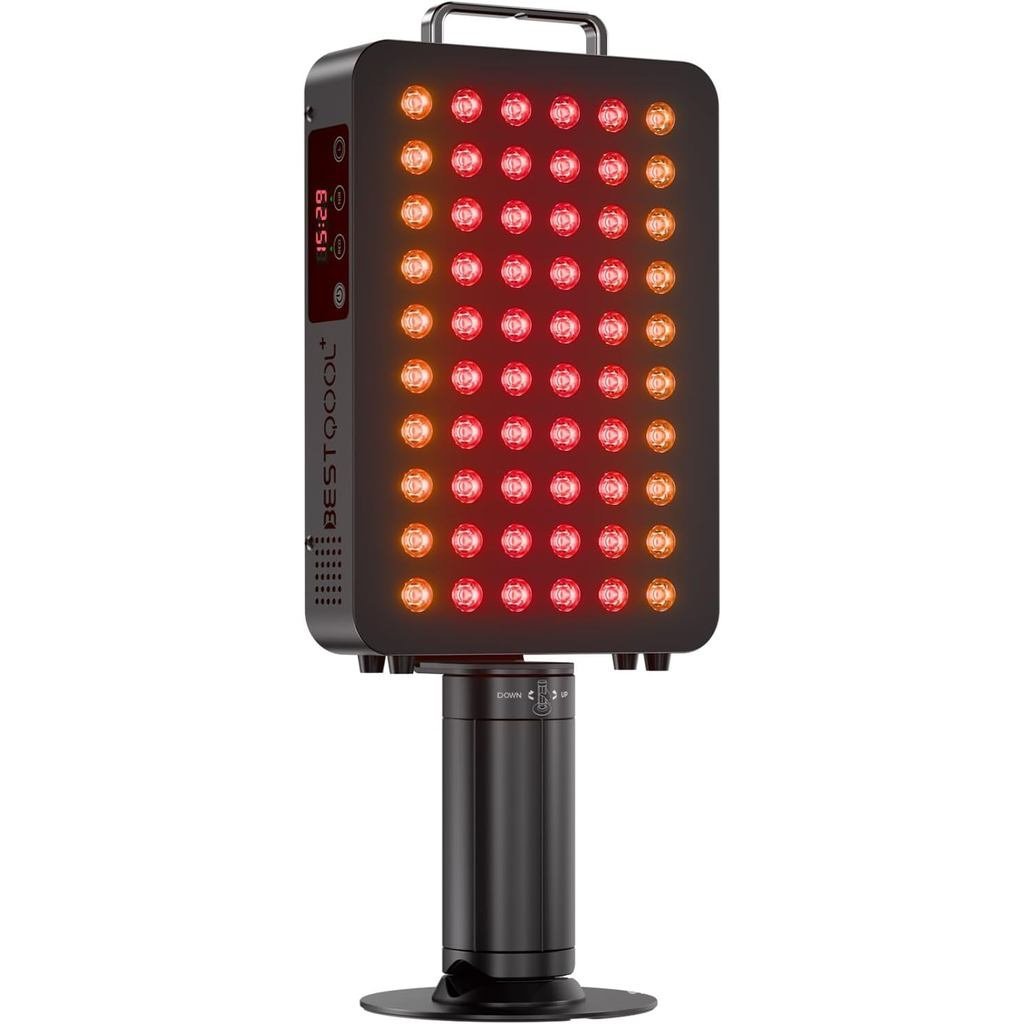 BestQool ส่องไฟสีแดง, อุปกรณ์โคมไฟอินฟราเรด LED เสูงสุดชิปคู่, พร้อมโคมไฟอินฟราเรดใกล้ 660nm 850nm แ