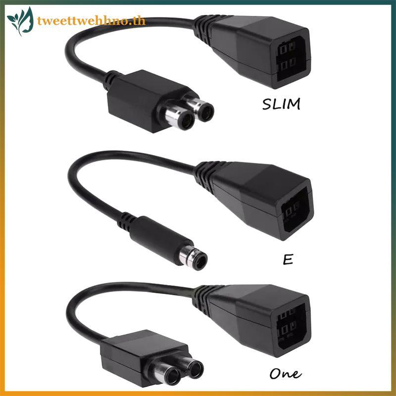 Tweetwehhno 1PC DIY อุปกรณ์เสริมสําหรับ Microsoft Xbox 360 ถึง Xbox Slim/One/E AC Power Adapter Cabl