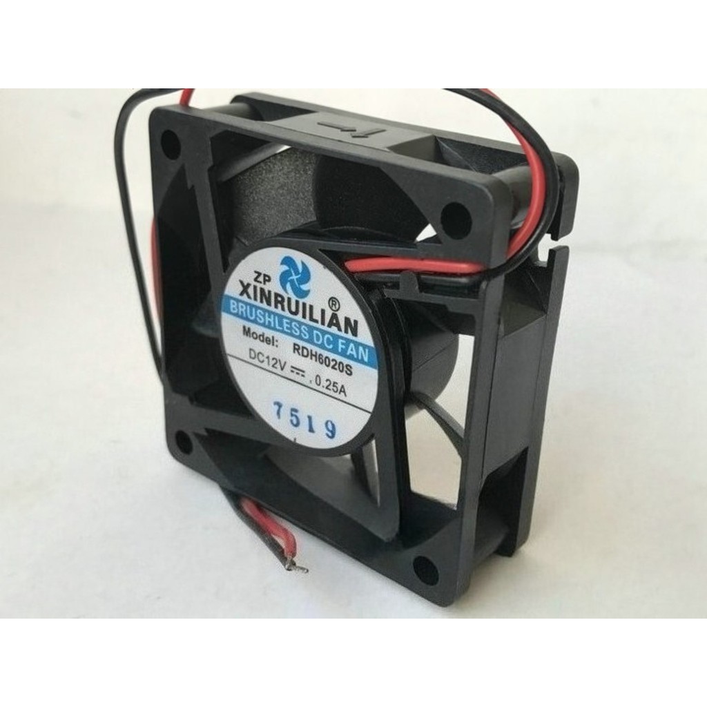 1 ชิ้น BRUSHLESS DC FAN RDH6020S รุ่น 12V 0.25A 2 สาย 6 ซม. พัดลมระบายความร้อน