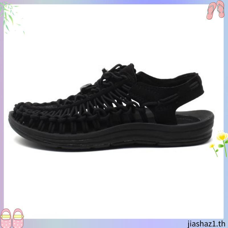 Keen Uneek ของแทั (สีครีม) รองเท้าแตะกีฬากลางแจ้ง ทำด้วยมือ 100% ระบายอากาศได้ดี ใส่ได้ทั้งชายและหญิ
