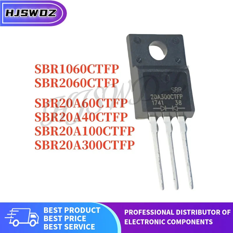 10PCS SBR20A60CTFP SBR20A40CTFP SBR20A100CTFP SBR20A300CTFP SBR1060CTFP SBR2060CTFP TO-220F ยี่ห้อ m