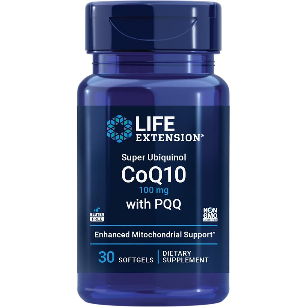 Supplement Ubiquinol CoQ10 กับ PQQ, 100 มก., เพื่อสุขภาพหัวใจ, ดูดซึมได้ดี, Non-GMO และปราศจากกลูเตน