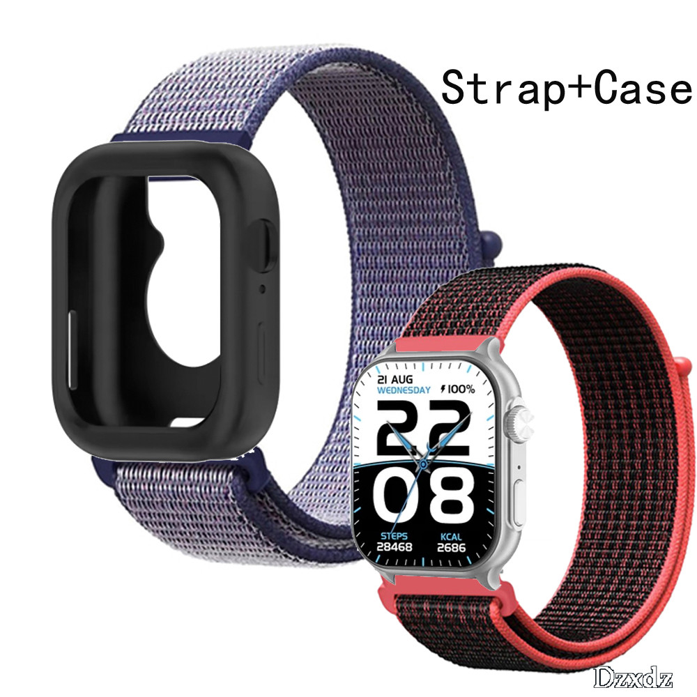 Lenovo Smart Watch Fit Case ฝาครอบป้องกันหน้าจอกันชนสําหรับ Lenovo Smart Watch Fit Smartwatch Strap สายรัดข้อมือไนลอนอุปกรณ์เสริมนาฬิกา
