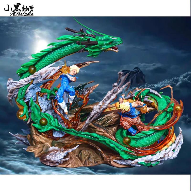 กล่องรูป GK Dragon Ball LS Heaven and Earth Showdown ฉาก Goku VS Vegeta รูปรูปปั้นตกแต่ง P