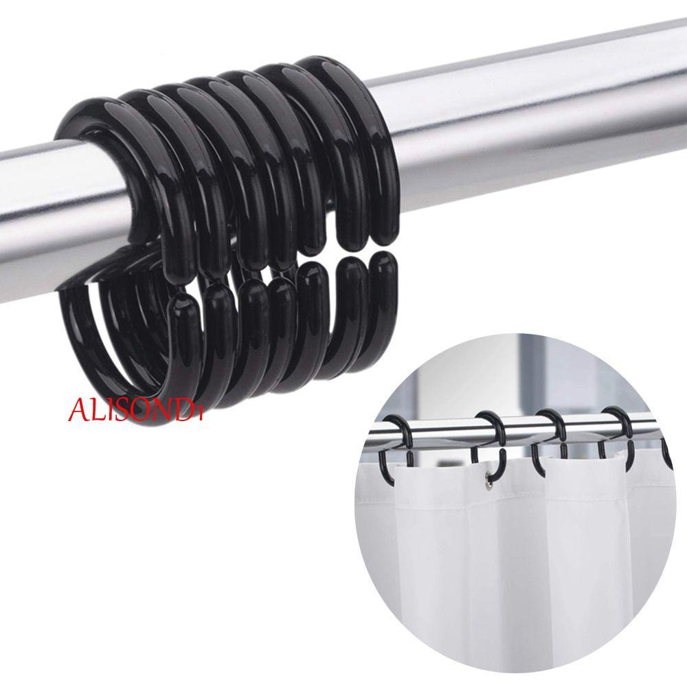ALISOND1 Curtain Hook C Type Replacement Plastic Bendable Hanging Hooks Rings