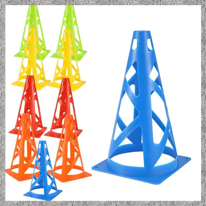 กรวยฝึกซ้อมฟุตบอล Windproof Marker Cones Agility Cones สําหรับการฝึกอบรมบาสเกตบอลฟุตบอลกลางแจ้ง