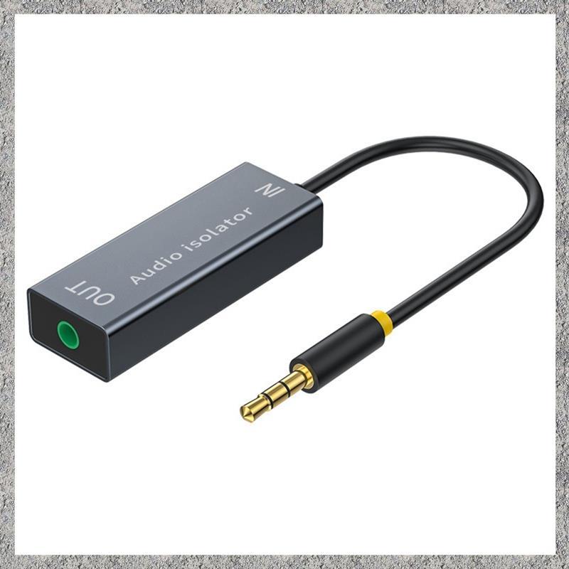 3.5 มม.เสียง Isolator ลําโพงสาย Isolator สําหรับรถยนต์ระบบเสียงสเตอริโอลดเสียงรบกวนกรอง Ground Loop 