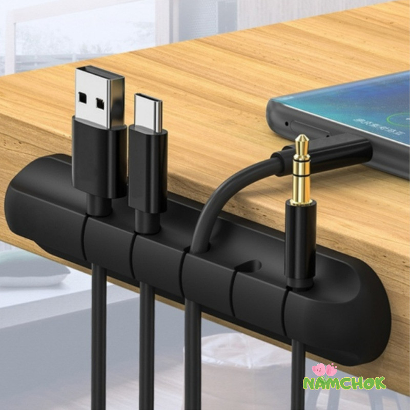 【NK】รางเก็บสายเคเบิลแบบ 1/3/5/7 ช่อง พร้อมคลิปจัดระเบียบสายเคเบิล USB อเนกประสงค์ จาก Life Tool