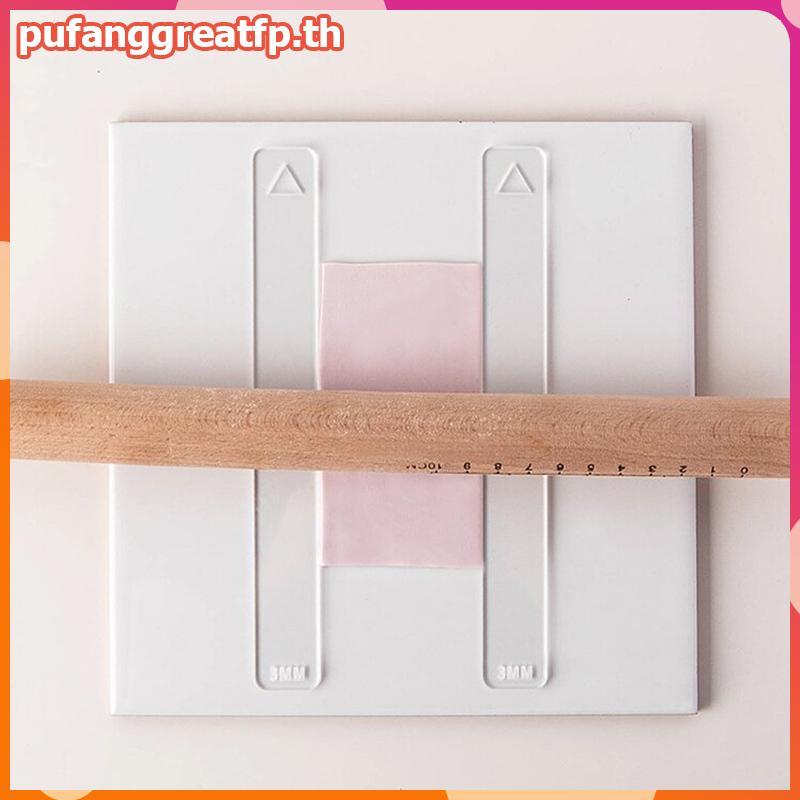 PUCEFP เครื่องปั้นดินเผาการสอนโคลนกลิ้ง Sti Guide ไม้ Rolling Pin คู่มือ Stis ชุด Polymer Clay ความลึกคู่มือเครื่องปั้นดินเผาเครื่องมือดิน.