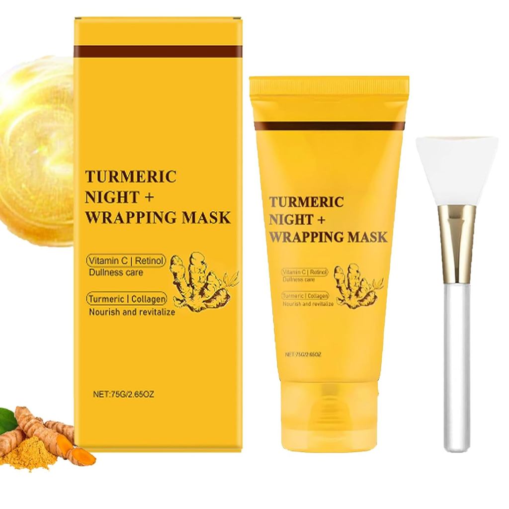 Besiona Overnight Turmeric Mask, Turmeric Wrapping Peel Off Mask, มาส์กหน้าเกาหลีพร้อมวิตามินซี & คอ
