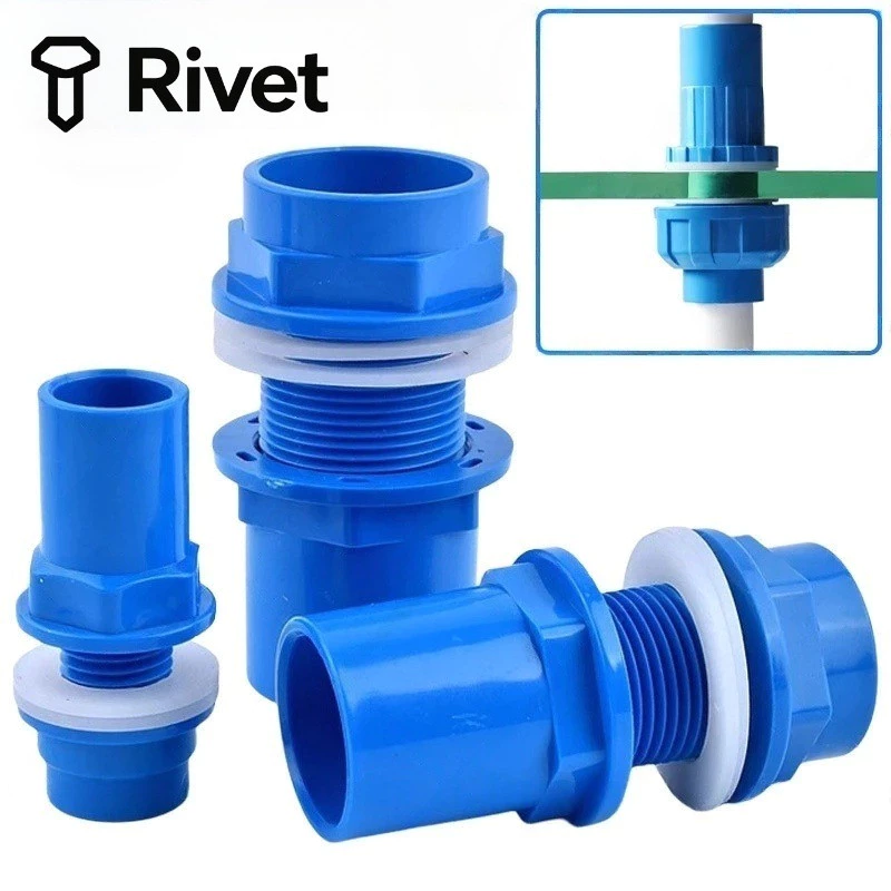 ข้อต่อท่อ PVC แบบตรงขนาด 20/25/32 มม.อุปกรณ์ท่อระบายน้ํา PVC สำหรับตู้ปลา อะแดปเตอร์ท่อระบายน้ำในสวน