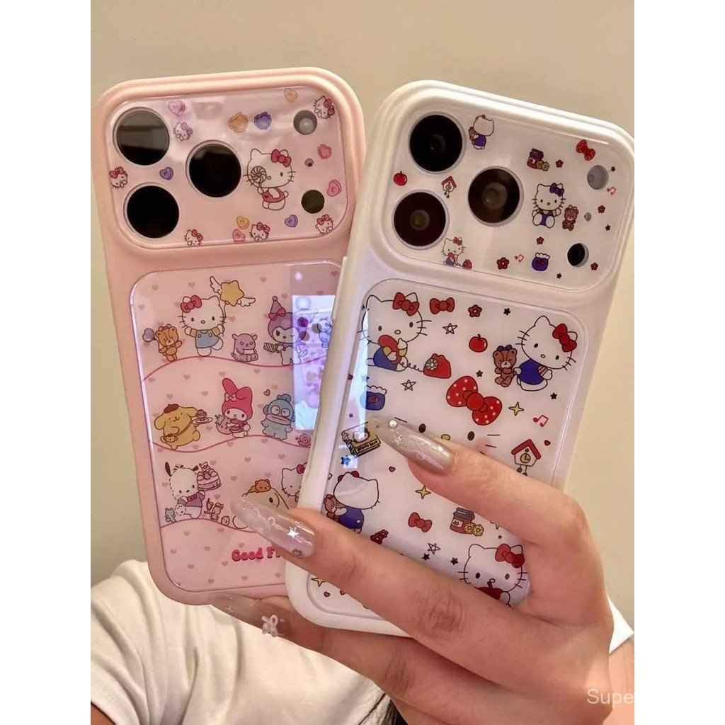 เคสโทรศัพท์ เหมาะสําหรับ iPhone 13 14 15 16 17 Pro max Plus KT Cat Sanrio กันกระแทกกันกระแทกเคสรวมทุ