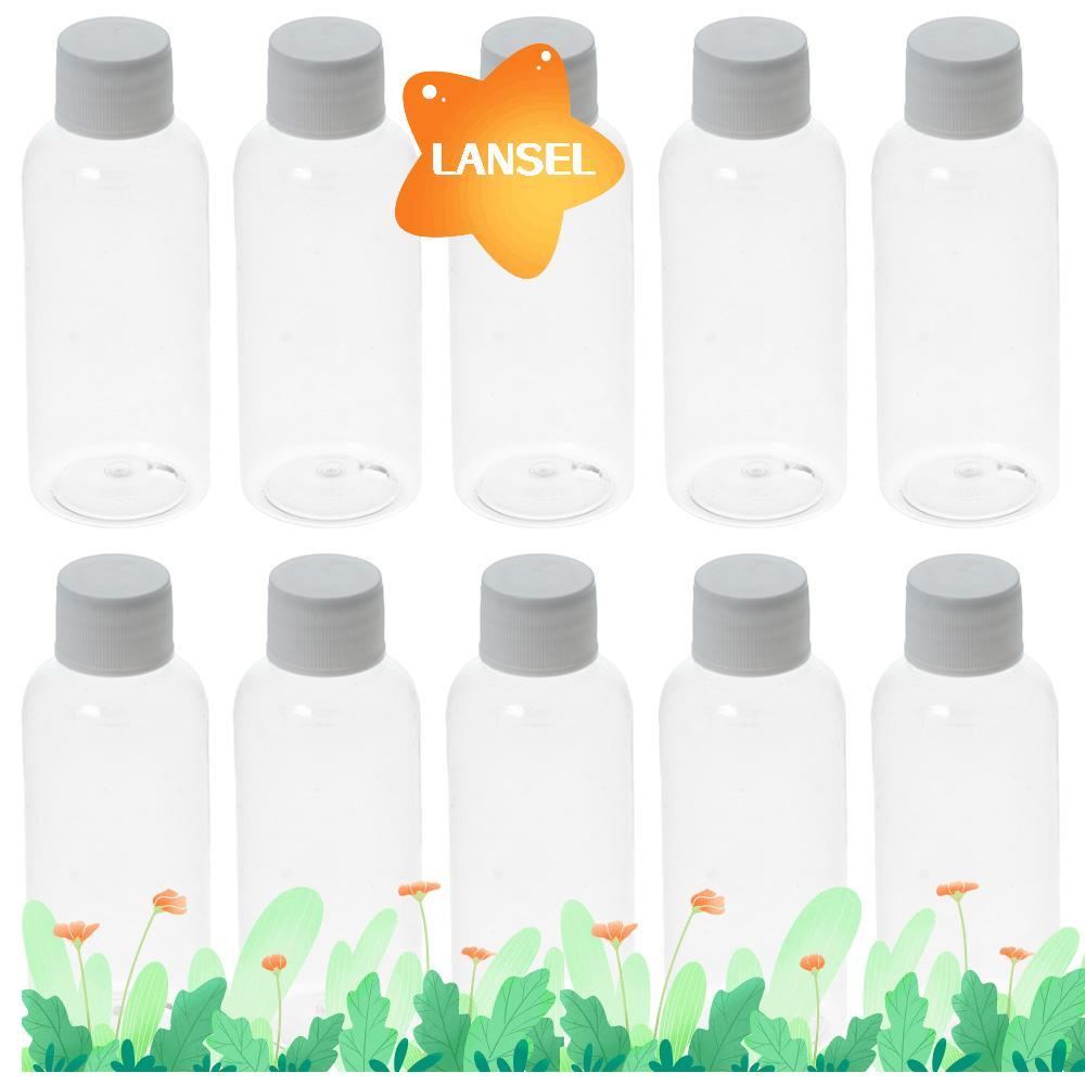 LANSEL 10 ชิ้น Ginger Shot ขวด Freezable 60ml สําหรับของเหลวพร้อมหมวกภาชนะพลาสติก