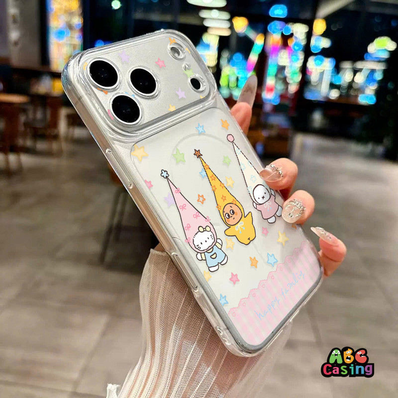 เคสไอโฟน17air เหมาะสำหรับ IPhone 16 17 15 14 13 12 11 Pro Max 15 Plus เคสโทรศัพท์การ์ตูนสัตว์น่ารักแบบสาวน้อย