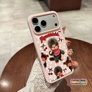 เคสมือถือลิงน่ารักขี้เล่นลายจุดสีขาวการ์ตูนมาใหม่ รองรับ iPhone 17/16/15/14/13/12/11 Pro Max/Plus