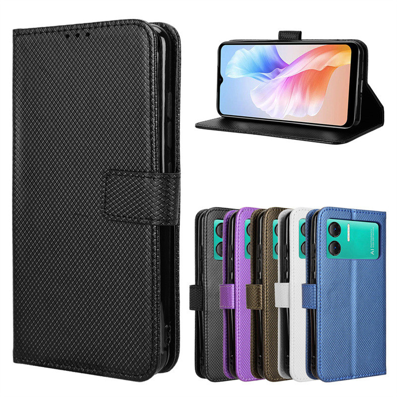 เหมาะสําหรับ Doogee Doogee X98/X98 Pro เคสโทรศัพท์การ์ดเชือกเส้นเล็กรูปแบบเพชรพลิกซองหนังการค้าต่างป