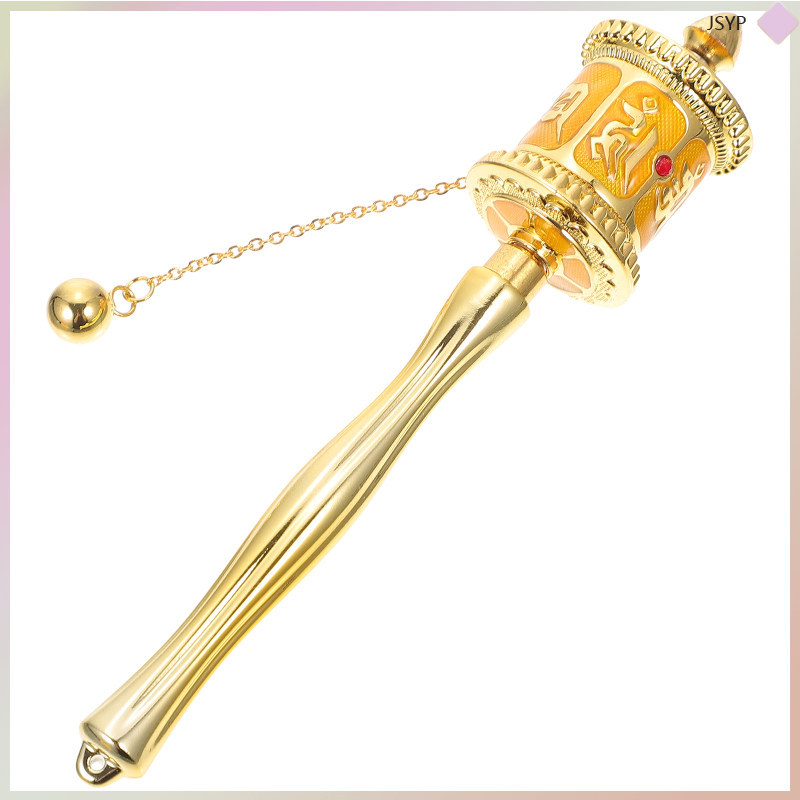 อุปกรณ์ตกแต่งบ้าน Blessing Prayer Wheel Delicate Alloy Adornment Handheld junshaoyipin
