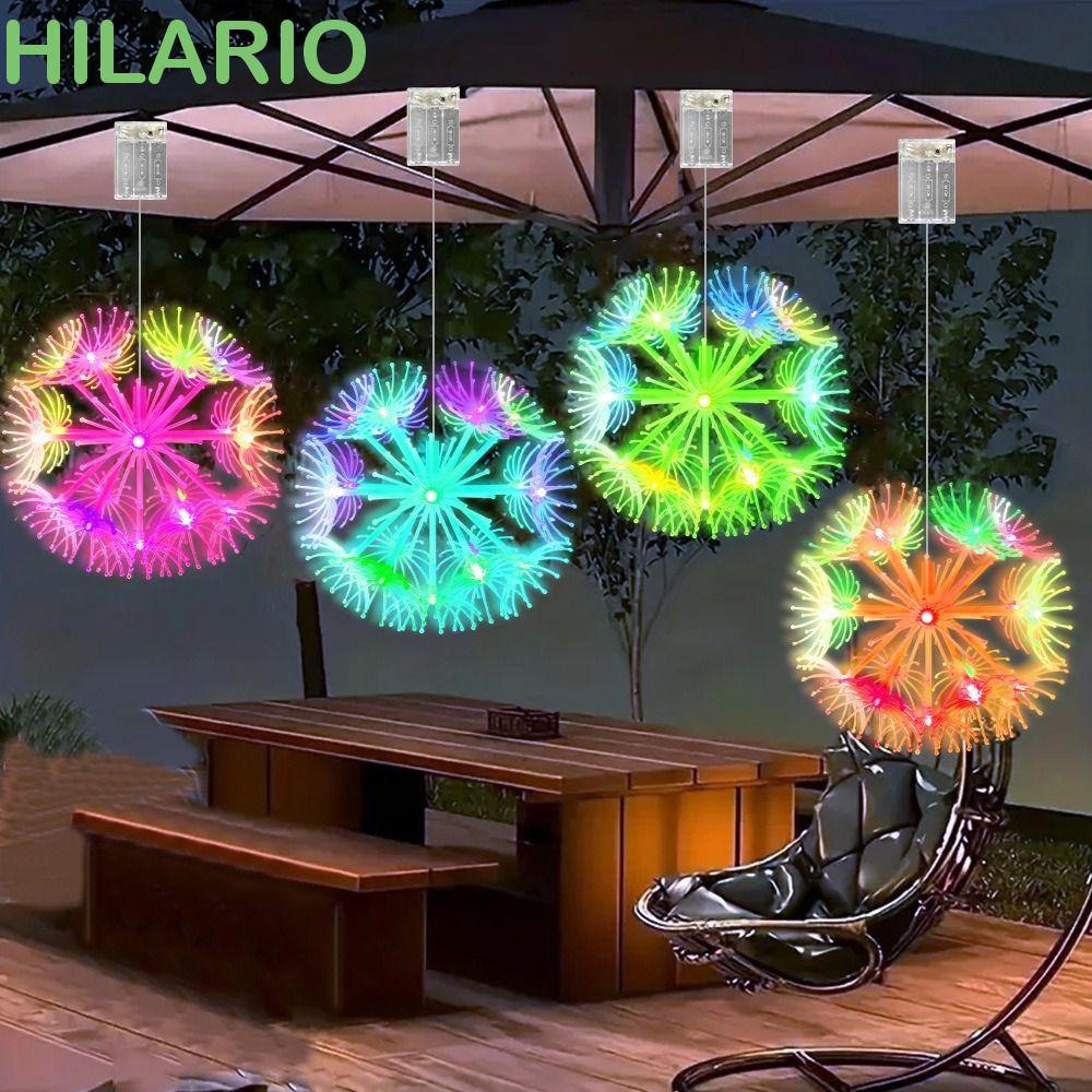 HILARIO โคมไฟระย้า LED แขวน, ประหยัดพลังงาน 19LED พลังงานแสงอาทิตย์จี้โคมไฟ,เทศกาลรีโมทคอนโทรล 8 โหม