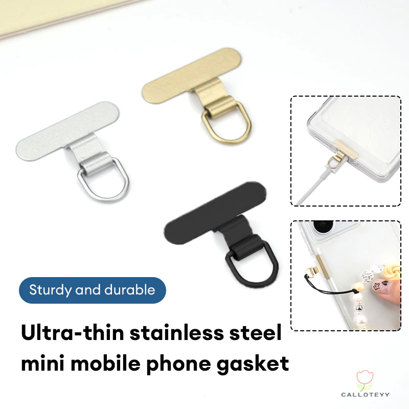 บางเฉียบสแตนเลสโทรศัพท์โยงแพทช์ปะเก็น เคสโทรศัพท์สแตนเลสบางเฉียบคลิปเชื่อมต่อที่ใส่จี้ที่ถอดออกได้ Spacer สี ตัวเชื่อมต่