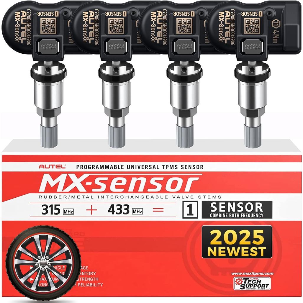 Autel เซ็นเซอร์ TPMS 315Mhz/ 433Mhz 2in1, MX Sensor OE ระดับ Press-Release Universal เซ็นเซอร์ยาง 10