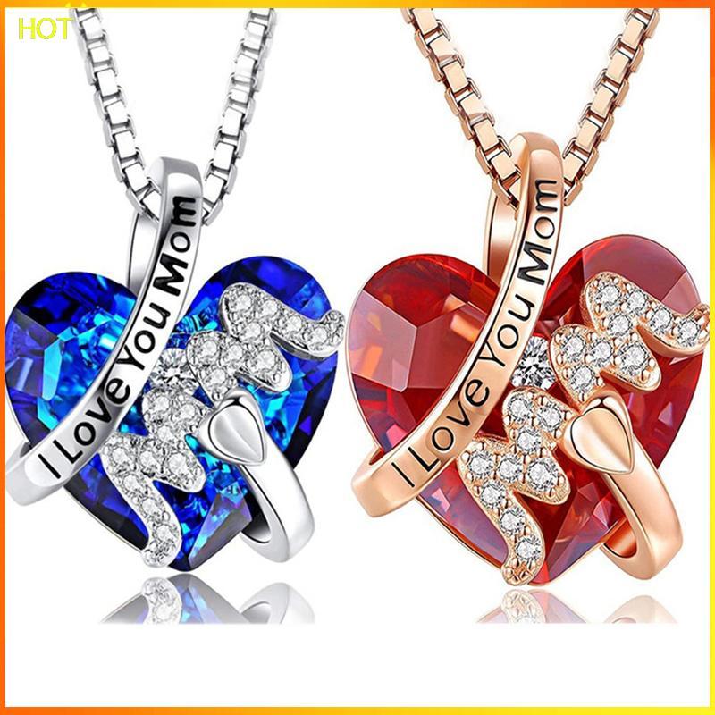 สร้อยคอหัวใจสีฟ้า และจี้หัวใจสีแดง ส่งความรักให้วันแม่ TSR