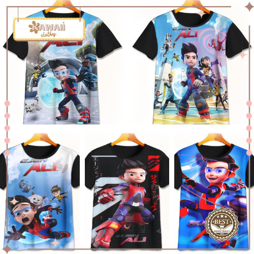 เสื้อยืด Cool 3D Ejen Ali | เสื้อยืดลายการ์ตูน Ejen Ali | Ejen Ali เสื้อผ้าสําหรับเด็กอายุ 1-12 ปี -