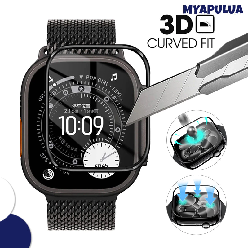 ฟิล์มแก้วนิรภัย HD Hydrogel for Apple Watch 49มม IWatch Ultra 3 2 Series 11 10 9 8 7 6 SE 3 2 1 46มม 45 44 42 41 40 38มม