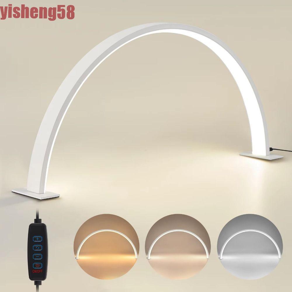 FABLE โคมไฟเล็บรูปตัว U, ไฟหรี่แสงได้ 3 สีอ่อน Half Moon Nail Light, Professional ปรับป้องกันดวงตาได