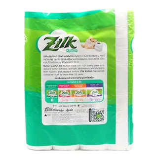 Zilk ซิลค์ คอตตอน กระดาษชำระ 40 ม้วน ทิชชู่ ซึมซับน้ำดีเยี่ยม หนา นุ่ม ไม่เปื่อยง่าย คุ้มค่า