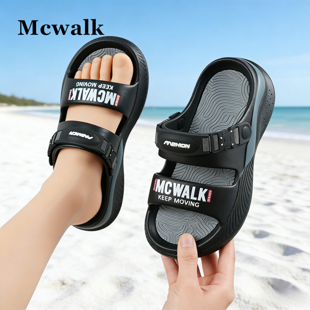 MCWALK|รองเท้าแตะ|EVA|ทนทานกันลื่น|สำหรับไรเดอร์|กันแบคทีเรียแห้งเร็ว|สบายทั้งวัน