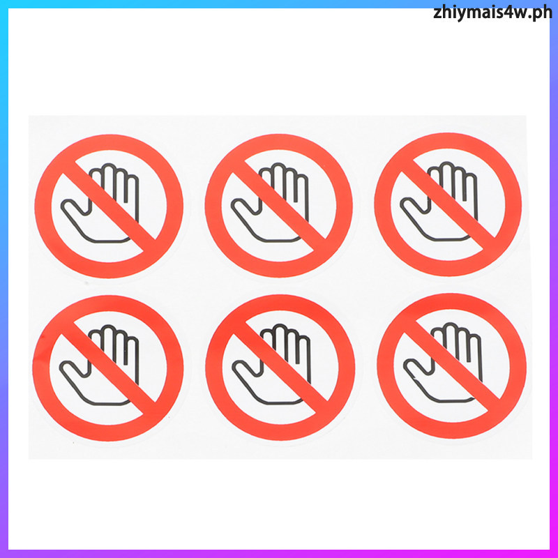 6 ชิ้นป้ายความปลอดภัยอย่าเตือนสติกเกอร์ Dont สติกเกอร์ซองจดหมายซีลอย่าใช้แท็กสําหรับร้านค้าสํานักงาน