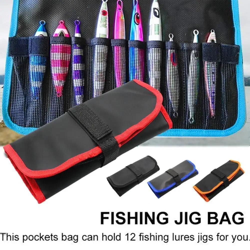 Fishing Lure Bag 12 Slots Fishing Bag Lure Organizer Bait Storage Bag Waterproof Adjustable Fishing 