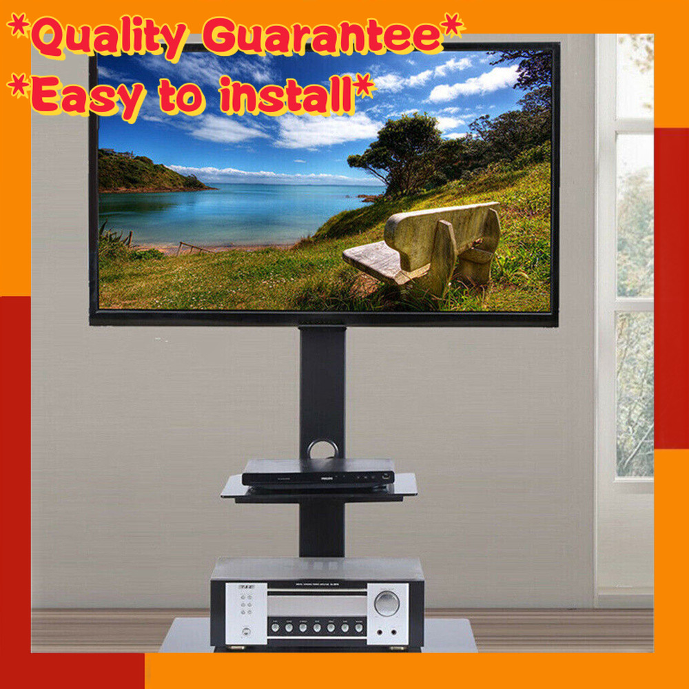 Suitable for 32-70 inch TVs, floor-standing mobile stand with height adjustment, universal TV bracke