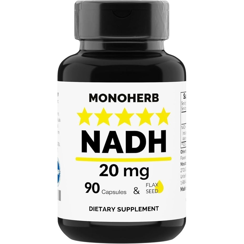 MONOHERB NADH 20 มก. 90 แคปซูลมังสวิรัติ เพื่อสุขภาพ