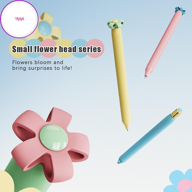 Yiyi 1/4 ชิ้นสร้างสรรค์ดอกไม้ขนาดเล็ก Push-Button 0.5 มิลลิเมตร ck Quiz ปากกา/เครื่องเขียน/ปากกาลายเ