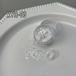 เลื่อมติดเล็บ หัวใจ ดาว กลิตเตอร์ตกแต่งเล็บ DIY อะไหล่ติดเล็บ