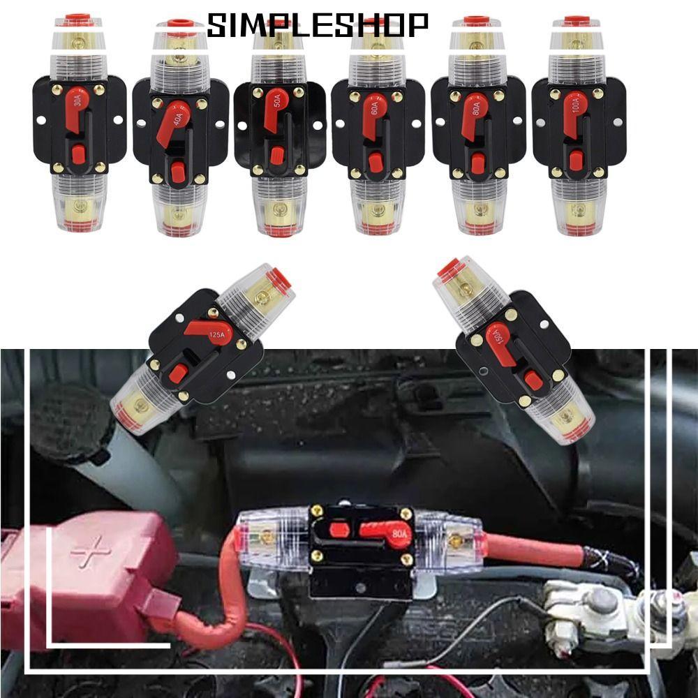 SIMPLESHOP DC Resettable Circuit Breaker สําหรับขั้วต่อโซลาร์เซลล์ 150A 125A 100A 80A Self Recovery 