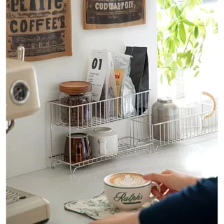 Omocha | ชั้นวางของสแตนเลส 304 ทรงแคบ ชั้นวางของในห้องน้ำ/ครัว Stainless Steel Storage Basket