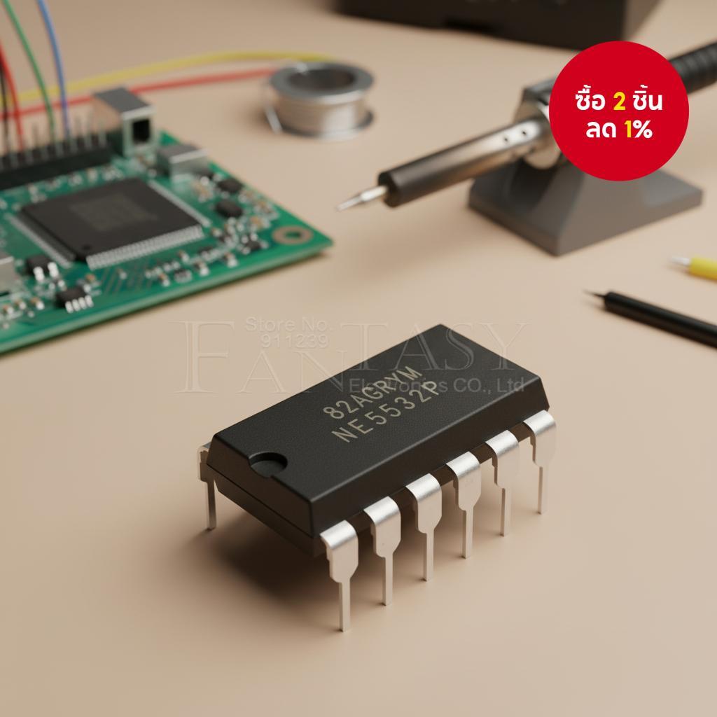 10 ชิ้น NE5532 DIP8 DIP 5532P DIP-8 ไอซีแท้ใหม่