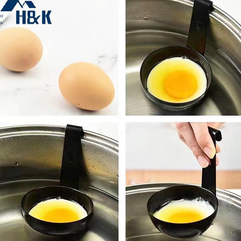 [H&K Dec] เครื่องต้มไข่หม้อหุงข้าวถ้วย Shaper สําหรับกระทะ Poacher ถ้วยต้มหู Poached Maker สแตนเลส Poacher ถ้วย {th}