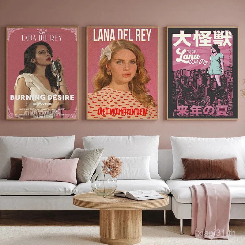 ฝาครอบอัลบั้มเพลงของนักร้อง Liz Grant, Retro And Fun Black And Pink โปสเตอร์ผ้าใบ Lana Dre, ภาพจิตรก