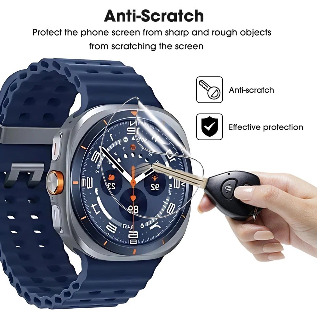 สําหรับ Galaxy Watch 8 7 6 FE Classic Ultra 2025 46 มม.44 มม.40 มม.47 มม.43 มม.Anti Impact ฟิล์มกระจกนิรภัยและ 0.1 มม.Ultra-Thin Hydrogel ฟิล์ม - รูปที่ 3