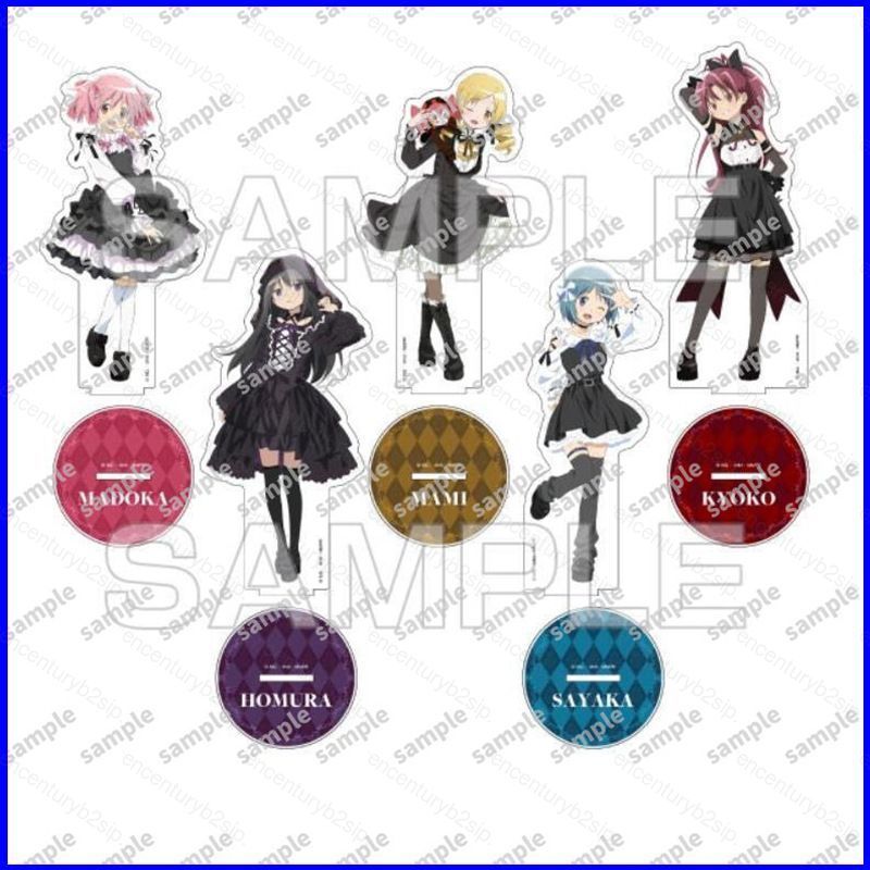 G2P Puella Magi Madoka Magica รูปของเล่นอะนิเมะอะคริลิคขาตั้งตุ๊กตาผู้ถือแผ่น Madoka Homura สีดําชุด