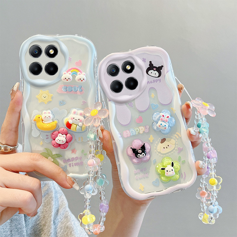 เคส For Honor X8 / X6 / X6S / X8A 5G TPU เคส BBNYGZ สไตล์ครีม 3D ตุ๊กตากรณีโทรศัพท์ใสที่มีหลายรูปแบบ