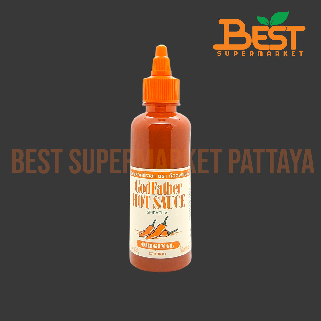 ซอสพริกศรีราชา รสดั้งเดิม 290 กรัม. Godfather Hot Sauce SriRaCha Original. 290 g.