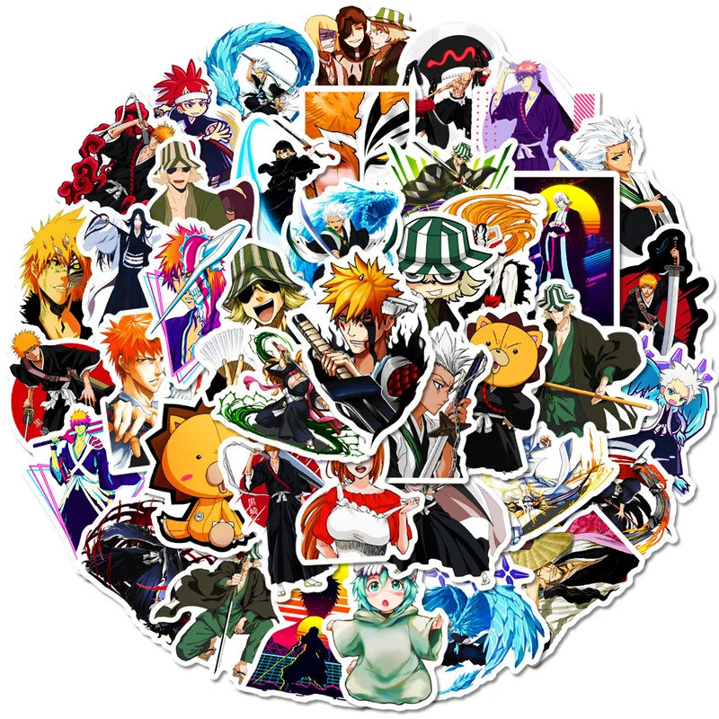 10/30/50PCS Classic Cool Anime BLEACH Manga Stickers Waterproof DIY Water Cup Guitar Phone Diary Car
