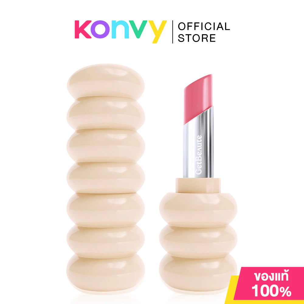 GetBeaute The Helix Lip Glow 3.3g #01 Bon เก็ตโบว์เต้ ลิปโกลว์.
